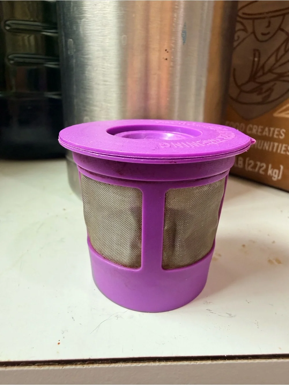 Purple Reusable Coffee Filter Pods - Pack of 4